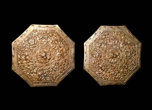 Pair ornate octagonal - ornate,