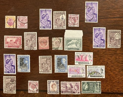 Malaya stamps different states - malaya,